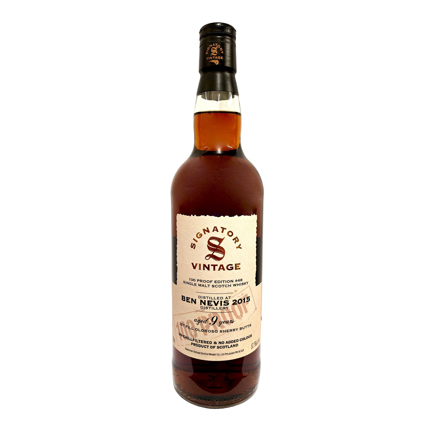Ben Nevis 9 Years 2015 100 Proof Signatory Vintage